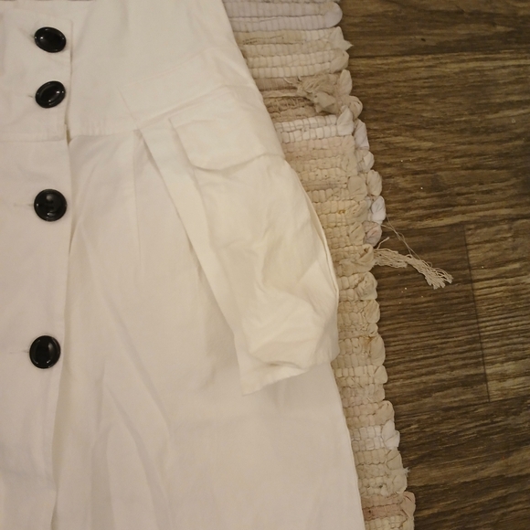Caara Maxi Skirt Button Decoration Out Pockets White Size XL Used - Picture 9 of 14